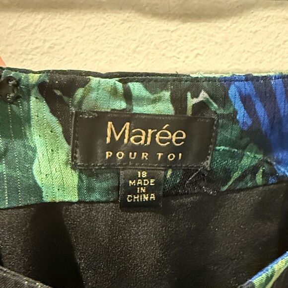 Maree Pour Toi  Floral Multicolored Maxi length Shirt size 18 - Picture 2 of 10